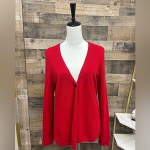 Talbots Red Pure Cashmere Cardigan